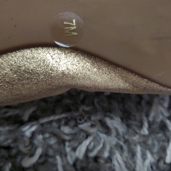 Tory Burch Romy Gold Ballet Flats Snakeskin Size 7 - Picture 8 of 8